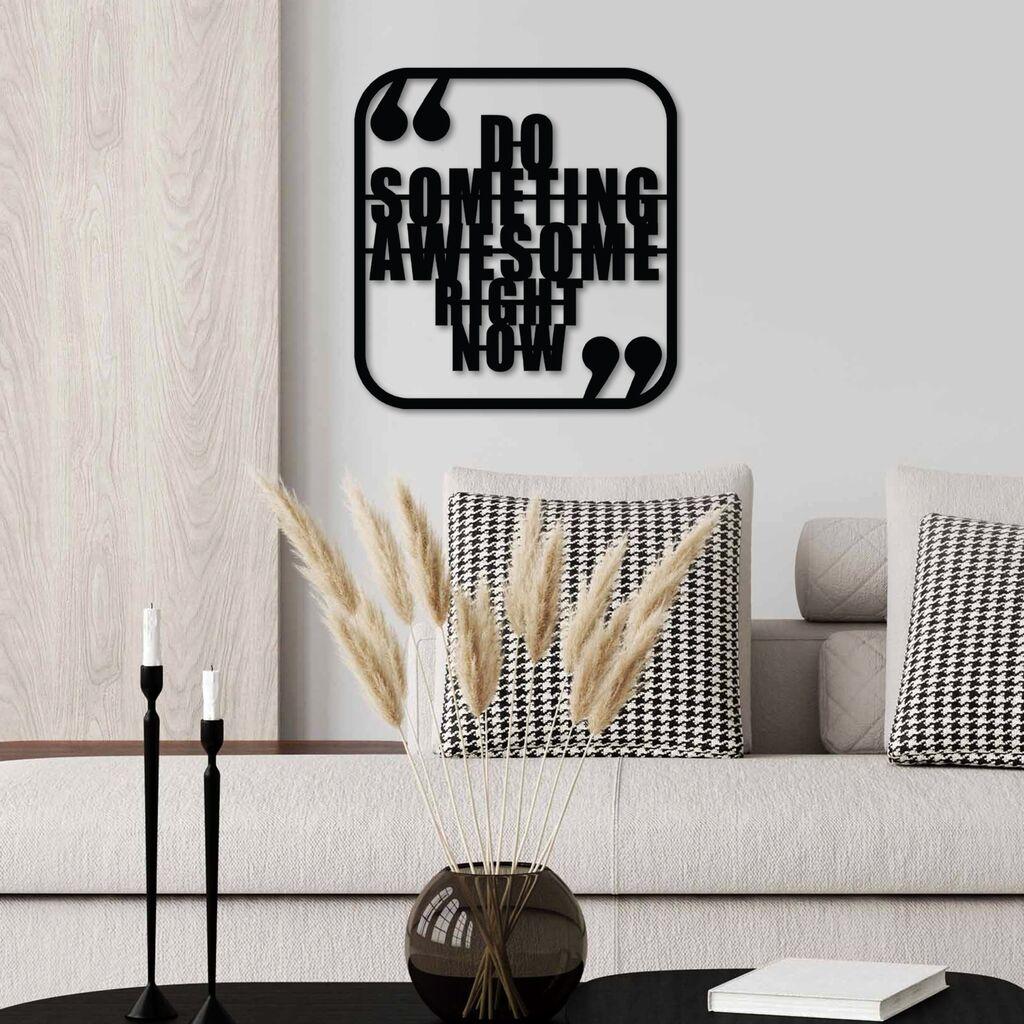 Wallity Zidna dekoracija Awesome Right, 50 x 50 cm, Crna