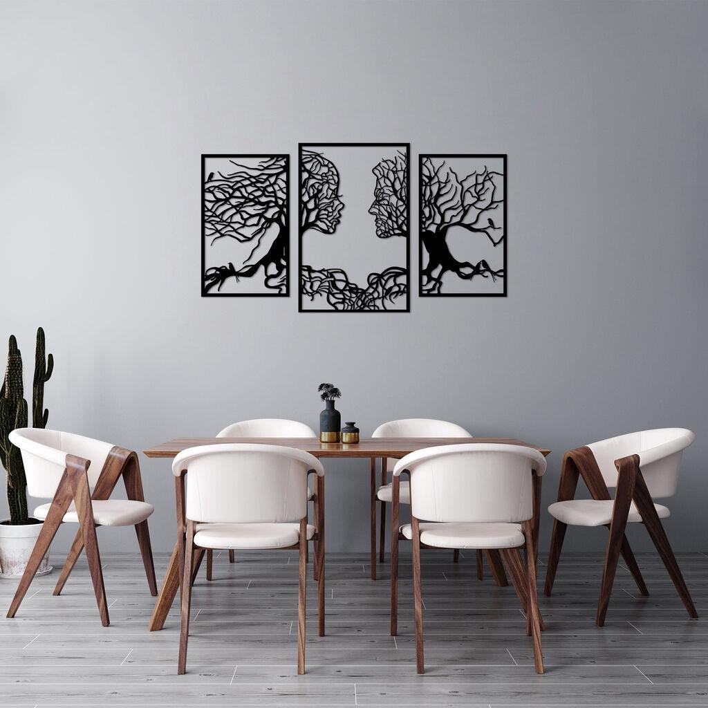 Wallity Zidna dekoracija Drvo ljubavi, 50 x 76 cm, Crna