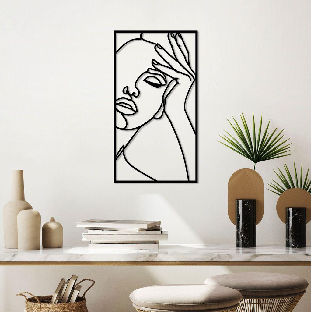 Wallity Zidna dekoracija imagine - M, 50 x 27 cm, Crna