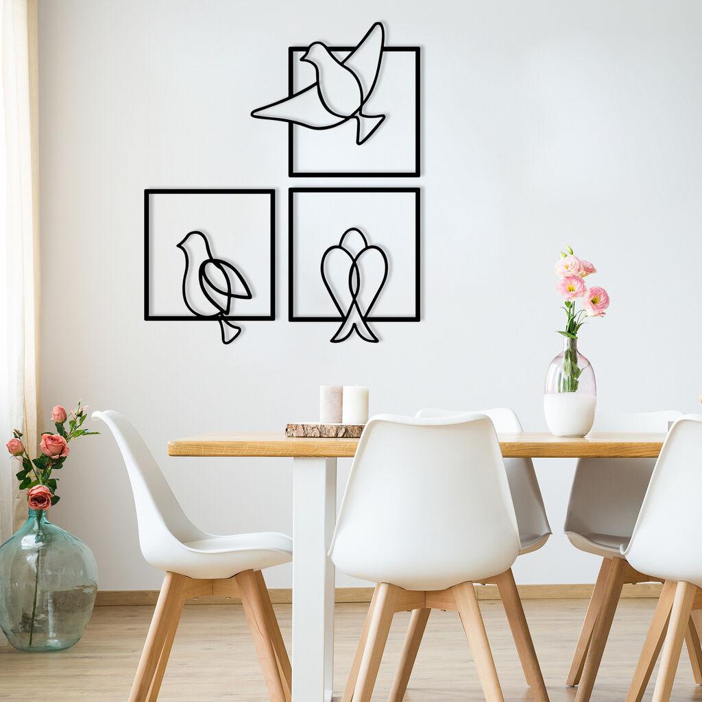 Wallity Zidna dekoracija Bonita, 44 x 51 cm, Crna