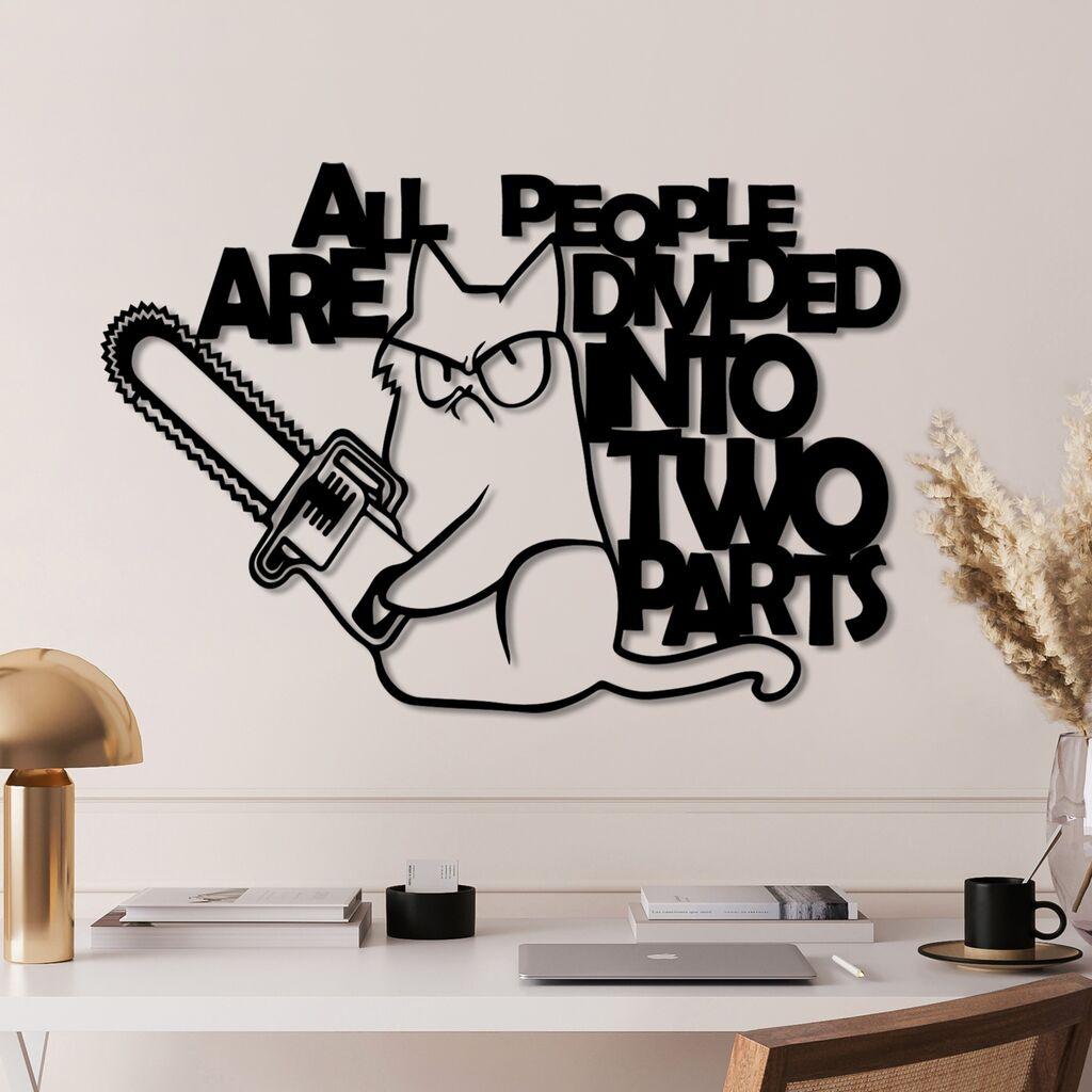 Wallity Zidna dekoracija od dva dijela, 47 x 68 cm, crna