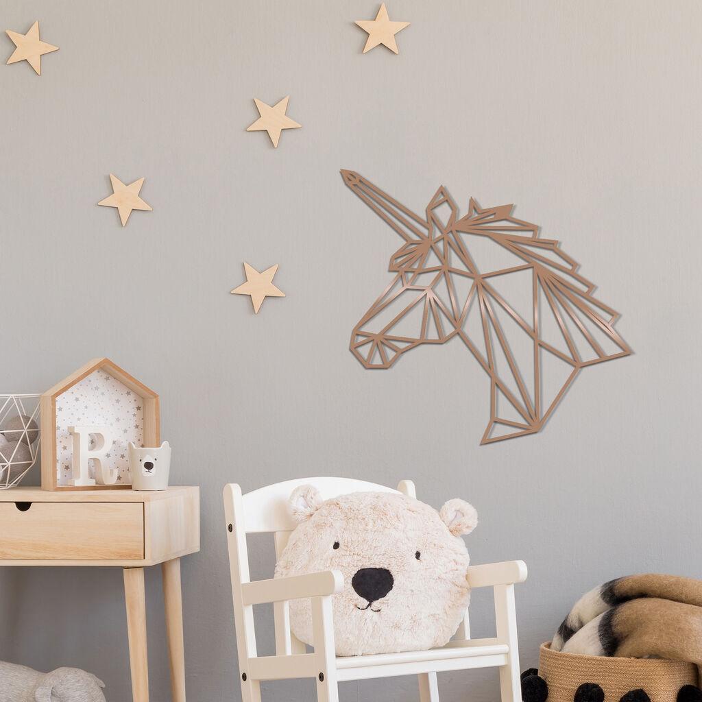 Wallity Zidna dekoracija Jednorog, 53 x 50 cm, Bakar