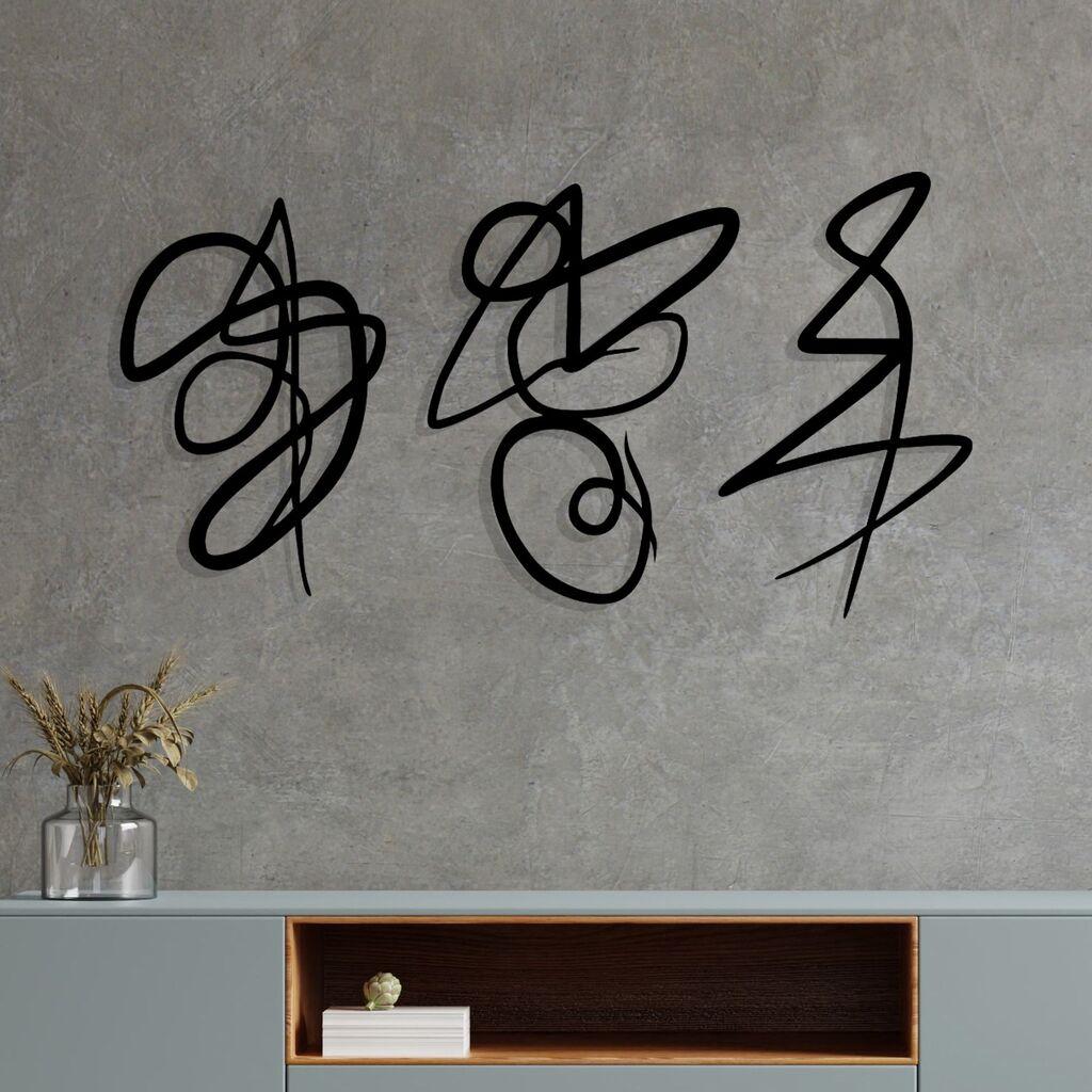 Wallity Zidna dekoracija Tramonto, 90 x 54 cm, Crna