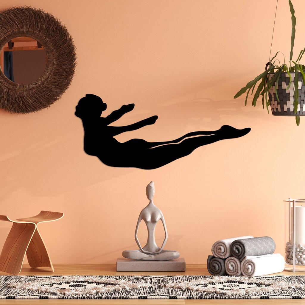 Wallity Zidna dekoracija Yoga 12, 60 x 26 cm, Crna