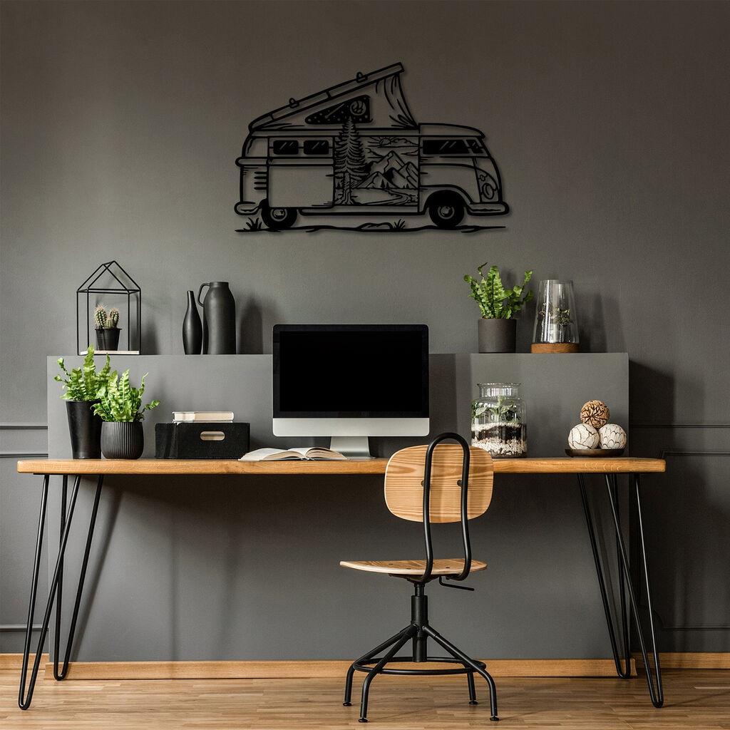 Wallity Zidna dekoracija Karavan, 55 x 90 cm, Crna