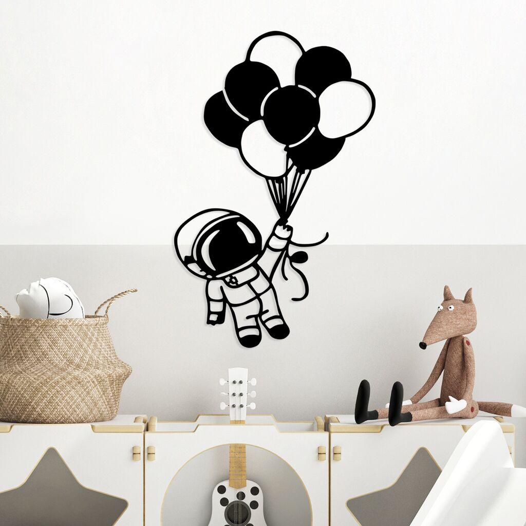 Wallity Zidna dekoracija Astronaut 2, 44 x 70 cm, Crna