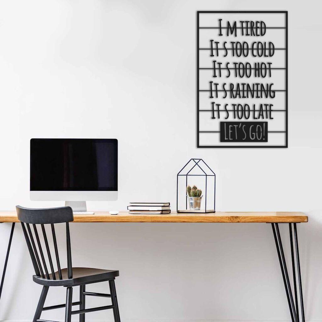 Wallity Zidna dekoracija MT - 005, 49 x 74 cm, Crna