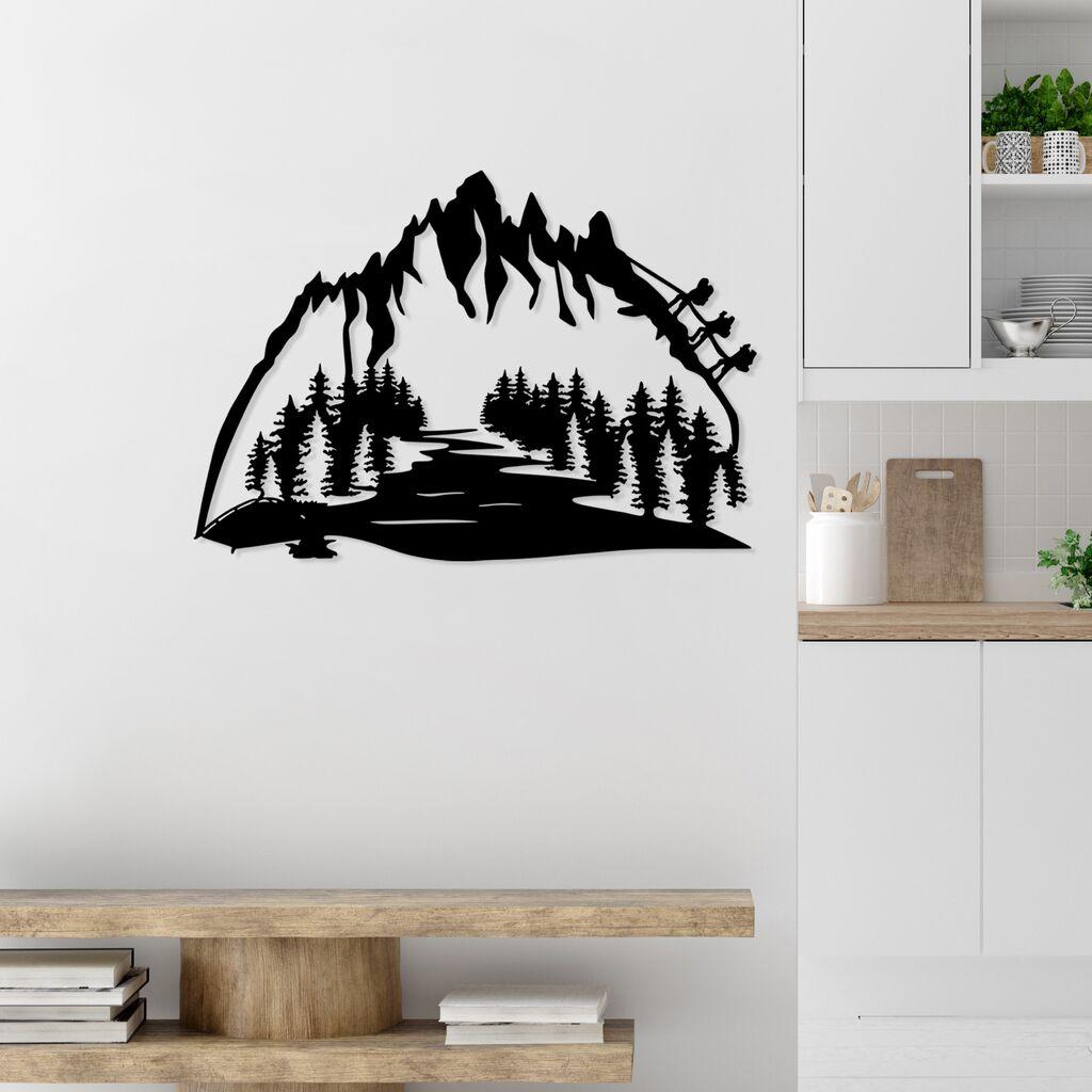 Wallity Zidna dekoracija Parkway, 48 x 70 cm, Crna