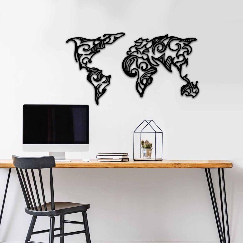 Wallity Zidna dekoracija MT - 015, 86 x 47 cm, Crna