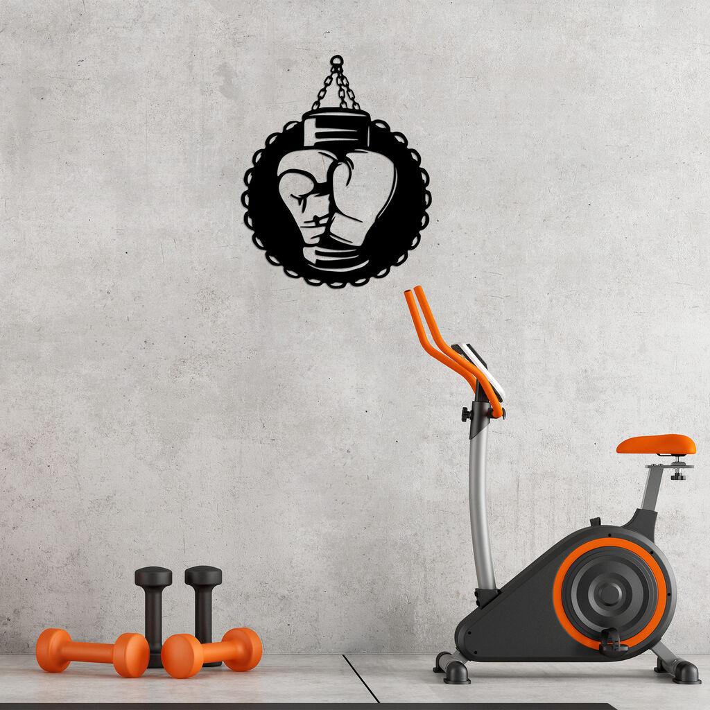 Wallity Zidna dekoracija Boks - 437, 57 x 70 cm, Crna