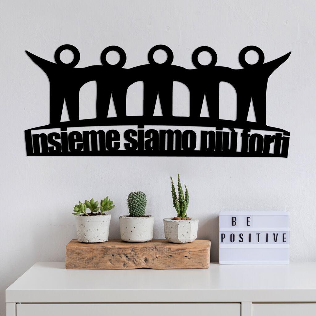 Wallity Zidna dekoracija Insieme 3, 60 x 26 cm, Crna