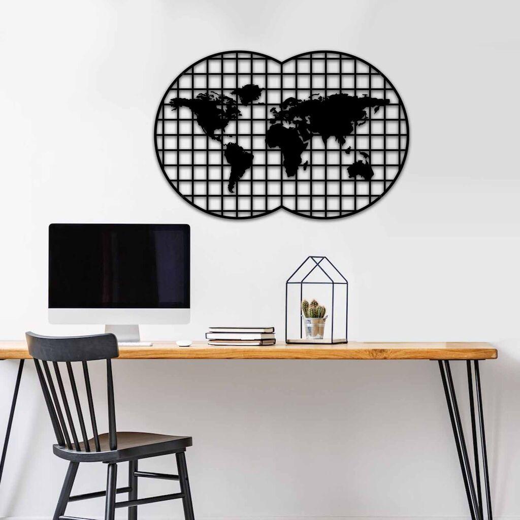 Wallity Zidna dekoracija MT - 020, 74 x 49 cm, Crna