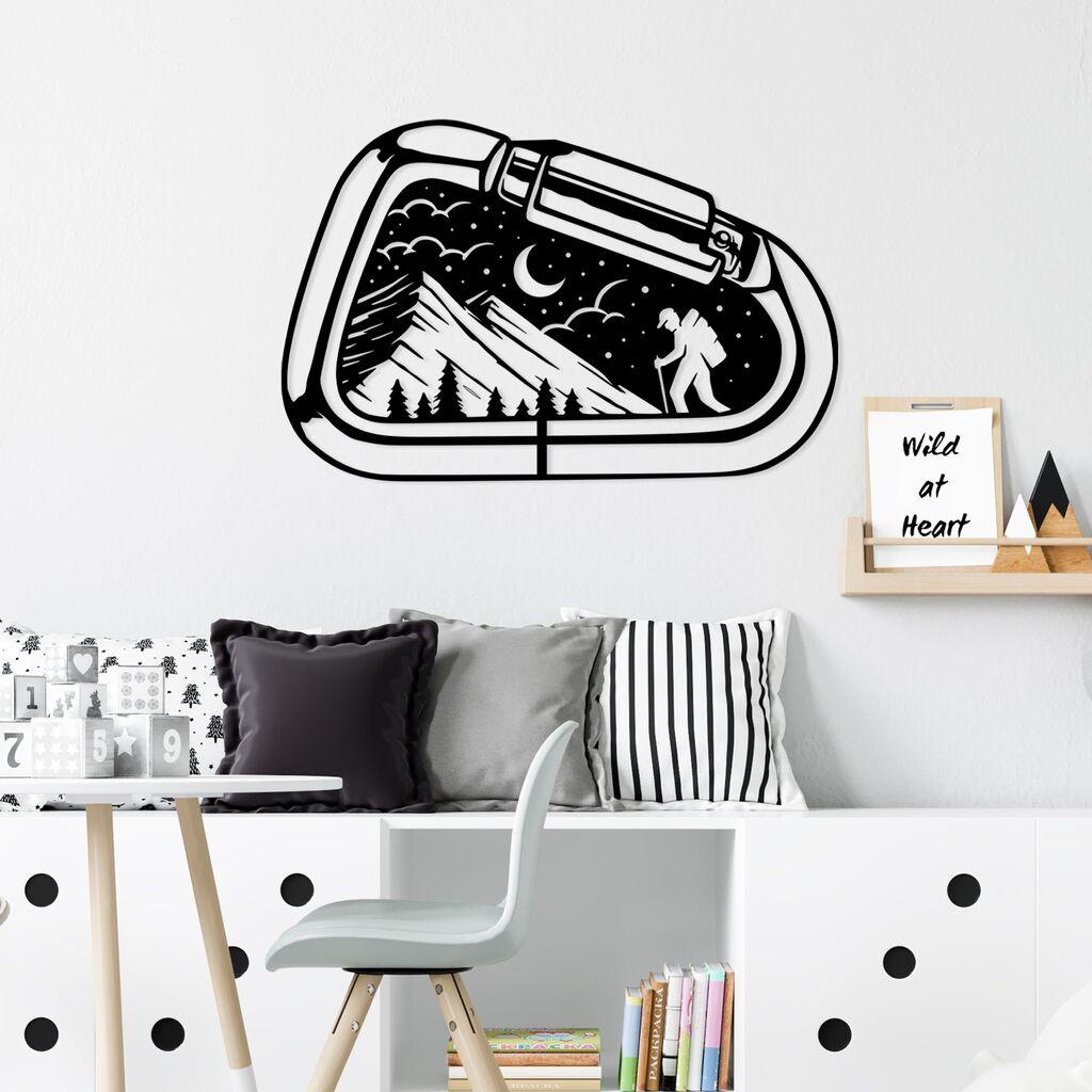 Wallity Zidna dekoracija Kamp Život, 45 x 70 cm, Crna