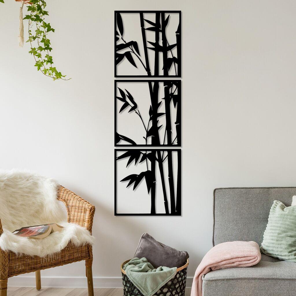 Wallity Zidna dekoracija Rami-1, 45 x 45 cm, Crna