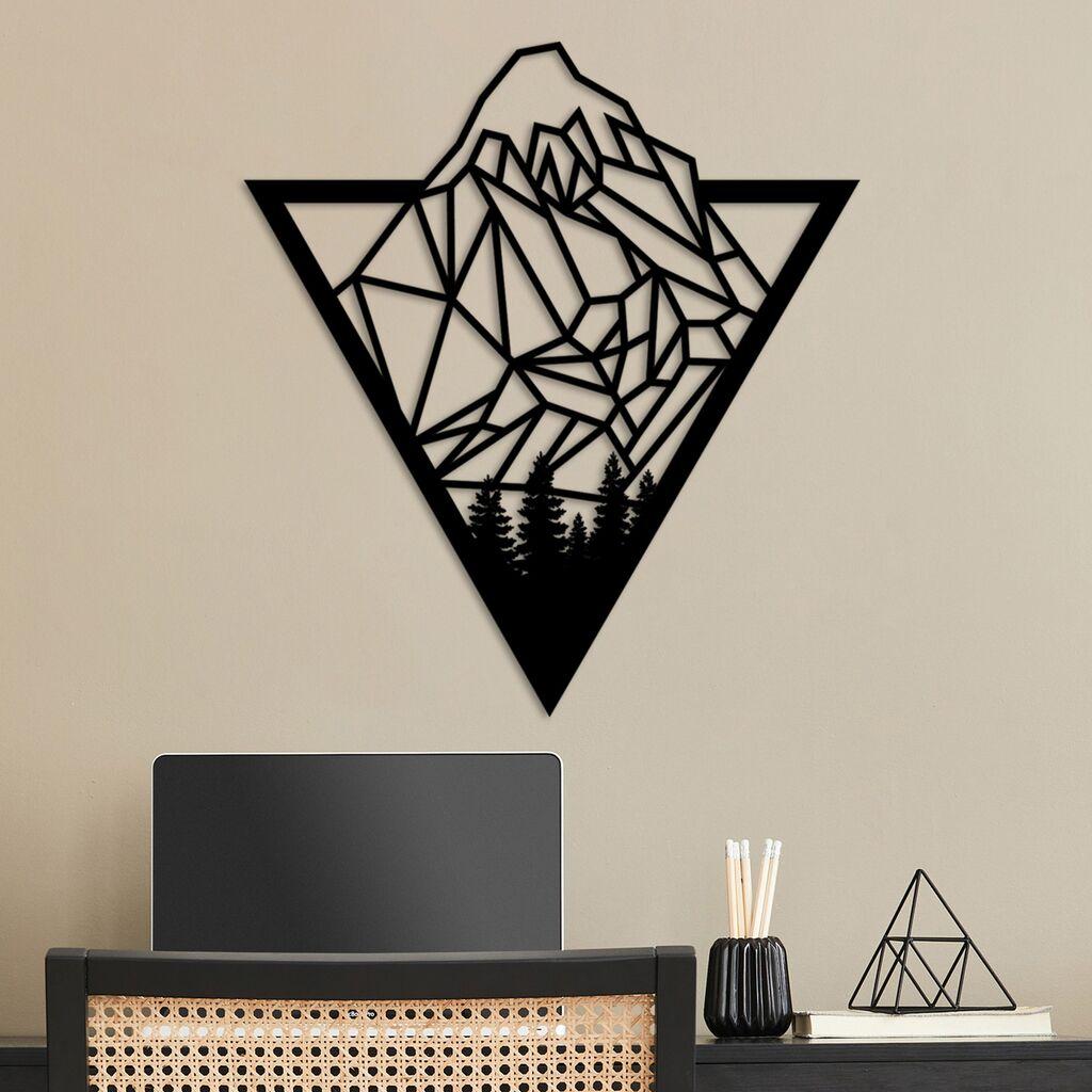 Wallity Zidna dekoracija Mont Blanc, 55 x 50 cm, Crna