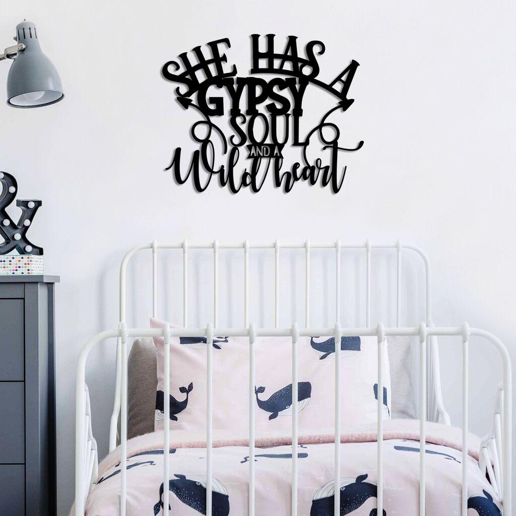 Wallity Zidna dekoracija Ciganska duša, 55 x 43 cm, Crna