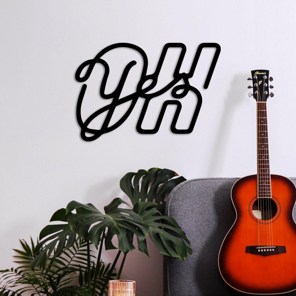 Wallity Zidna dekoracija Oh Da, 61 x 41 cm, Crna