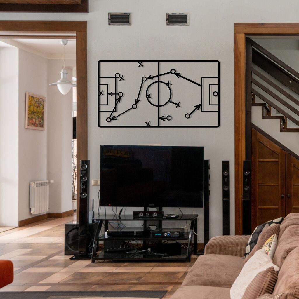 Wallity Zidna dekoracija Tactic - M117, 68 x 38 cm, Crna