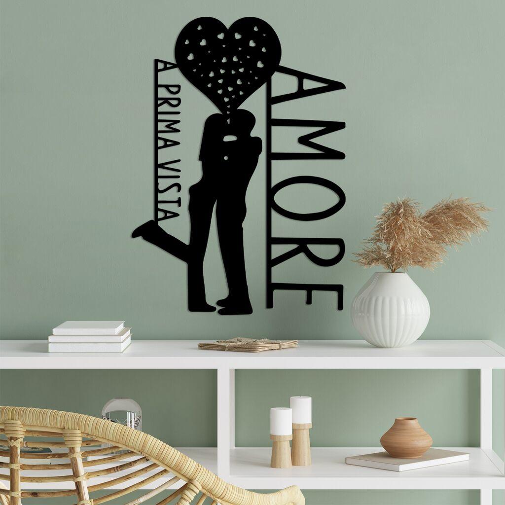 Wallity Zidna dekoracija Amore Prima Vista 3, 40 x 56 cm, Crna