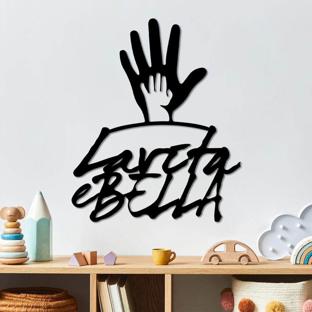 Wallity Zidna dekoracija Vita E Bella 3, 47 x 56 cm, Crna