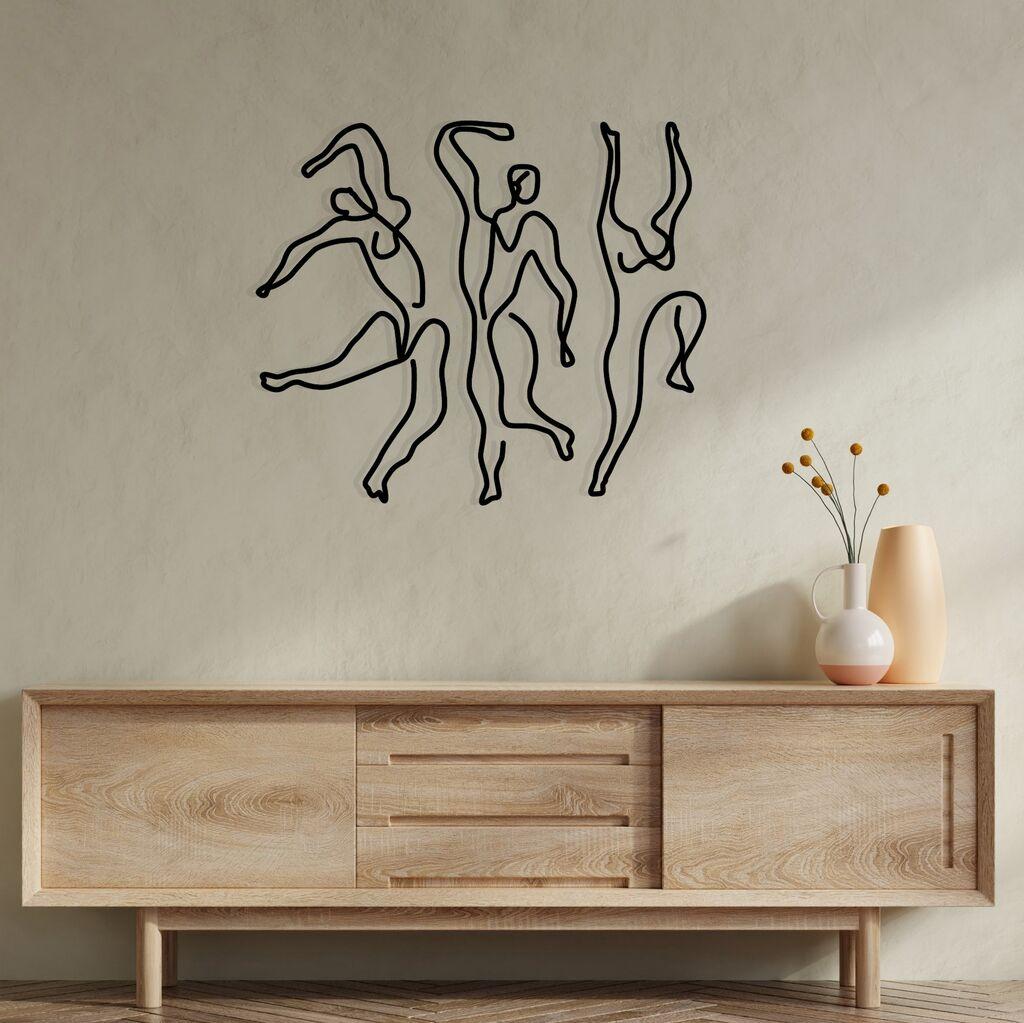 Wallity Zidna dekoracija Famiglia, 90 x 54 cm, Crna