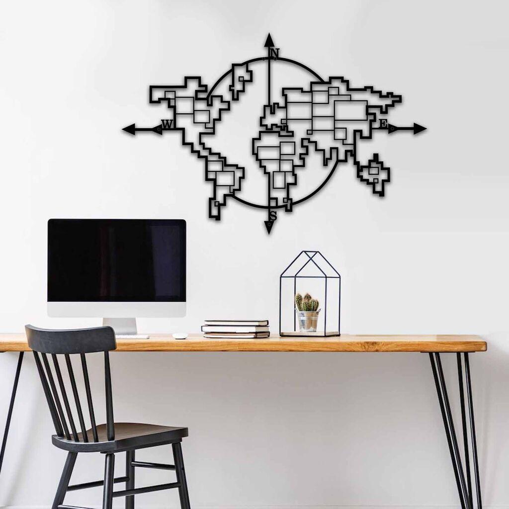 Wallity Zidna dekoracija MT - 012, 74 x 49 cm, Crna