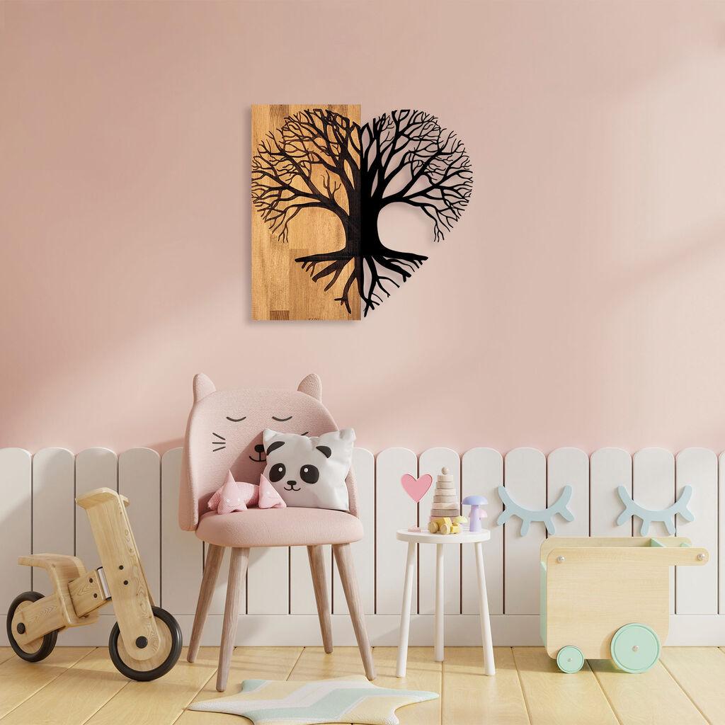 Wallity Zidna dekoracija Drvo ljubavi, 58 x 60 cm, Smeđa