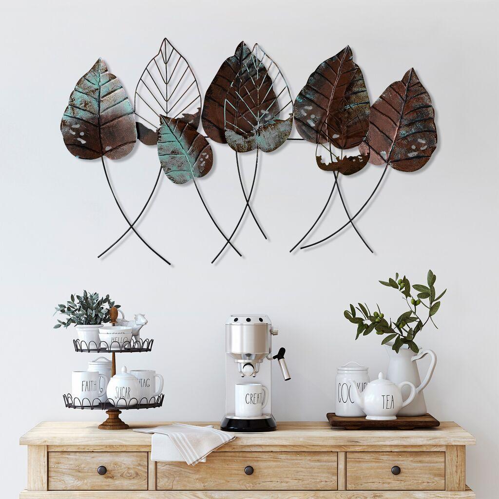 Wallity Zidna dekoracija Casting Leaf 3, 67 x 112 cm, Šarena