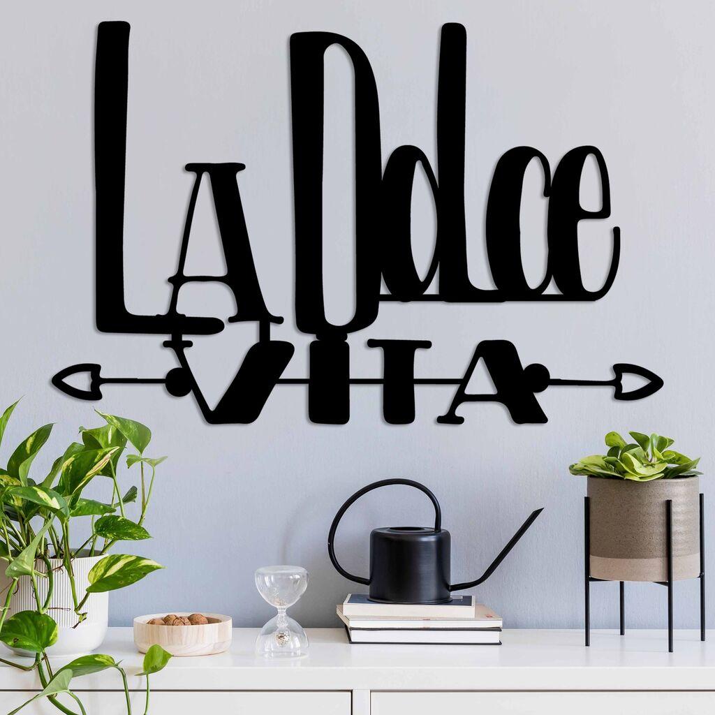 Wallity Zidna dekoracija Dolce Vita 4, 56 x 37 cm, Crna