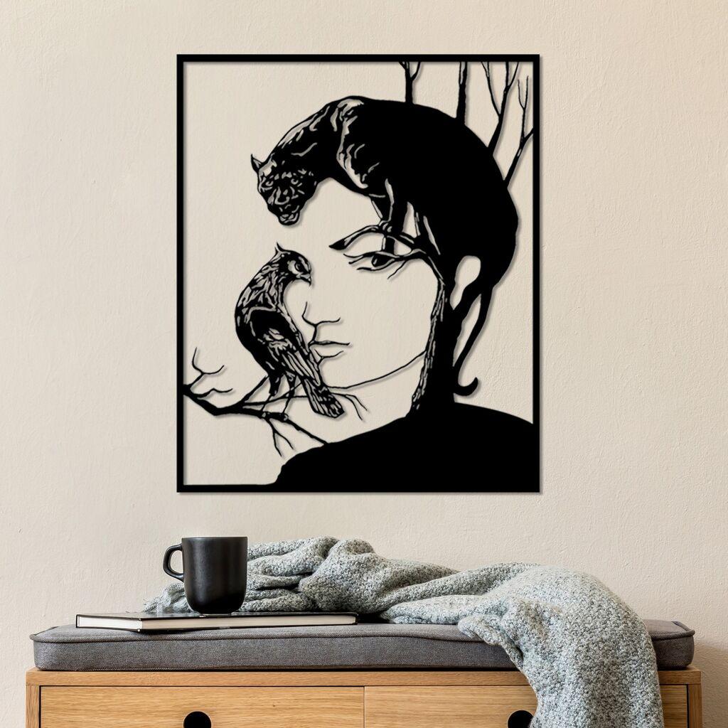 Wallity Zidna dekoracija Iluzija, 46 x 56 cm, Crna