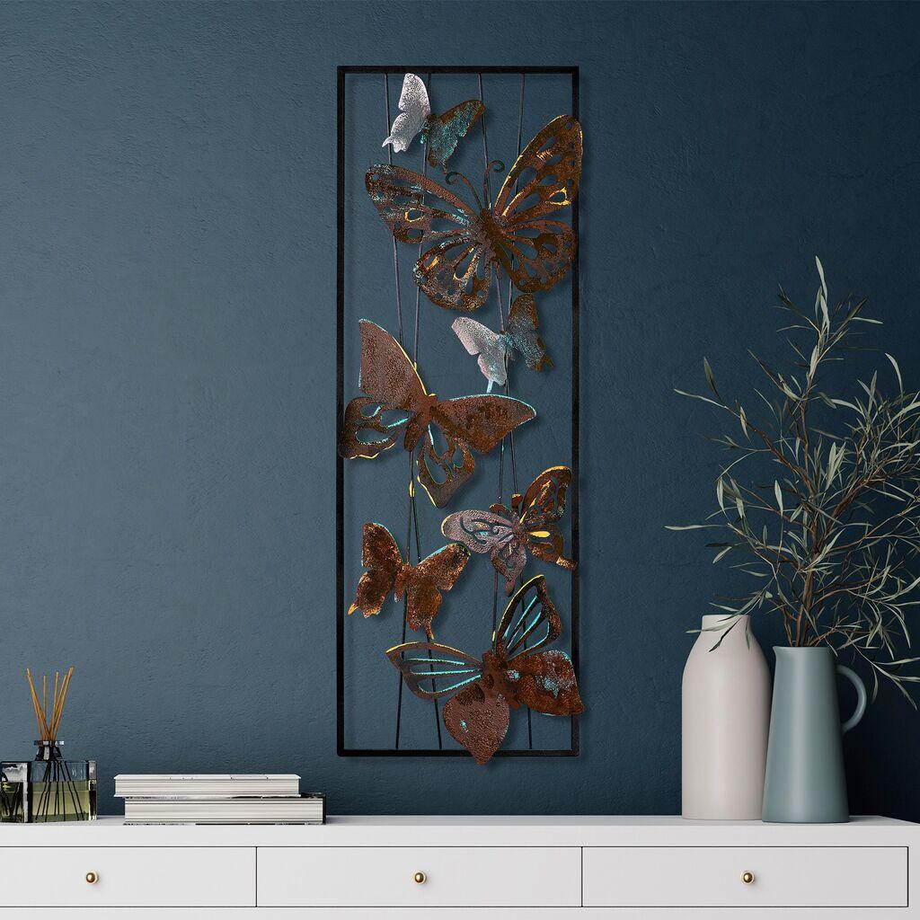 Wallity Zidna dekoracija Leptir 3, 32 x 90 x 4 cm, Bakrene boje