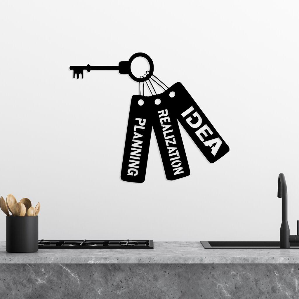 Wallity Zidna dekoracija Ideja Realizacija Planiranje, 57 x 70 cm, Crna