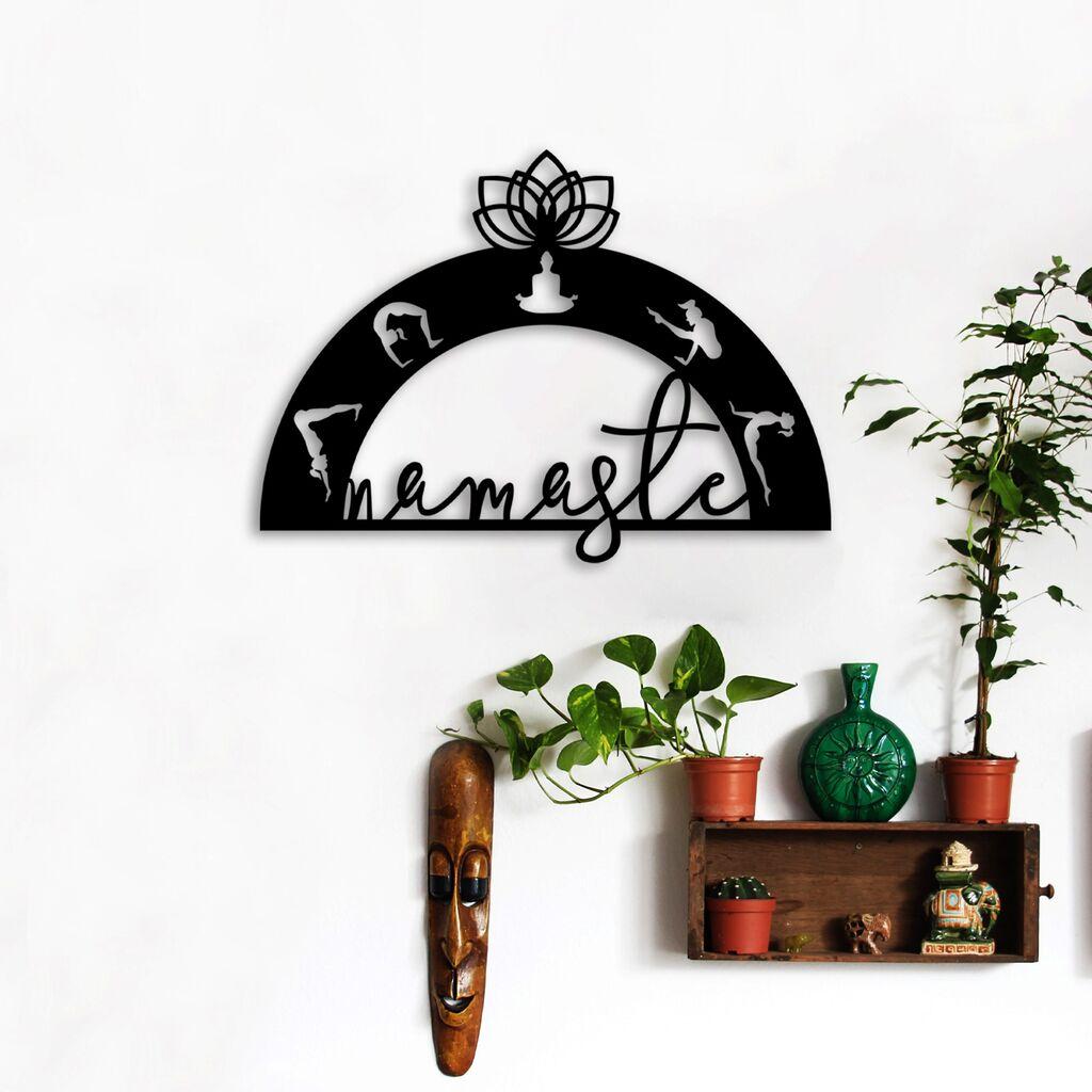 Wallity Zidna dekoracija Namaste, 50 x 36 cm, Crna