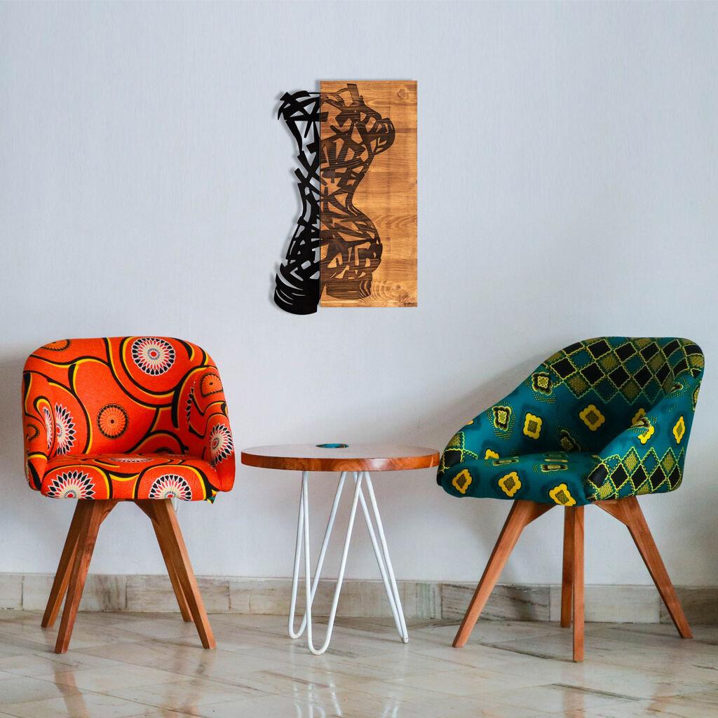 Wallity Zidna dekoracija Paramparca, 36 x 60 cm, Crna