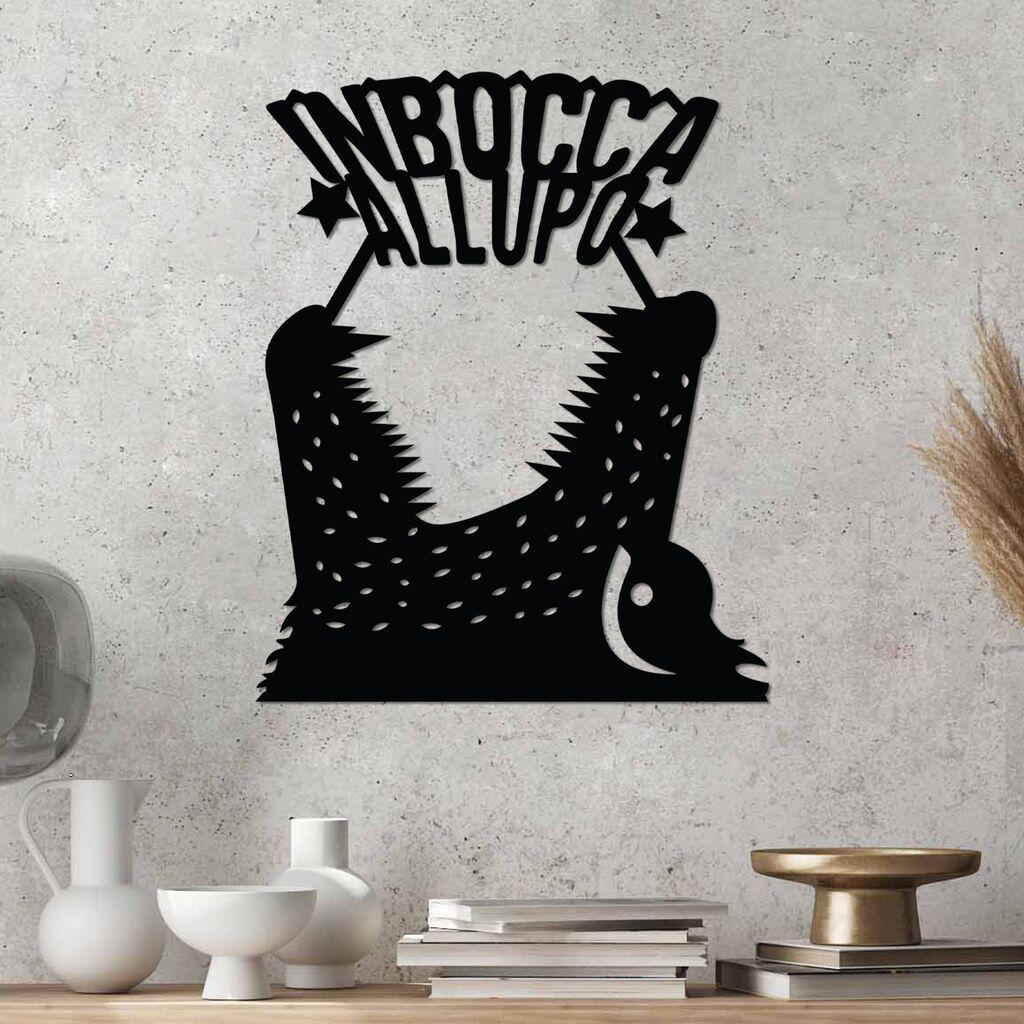 Wallity Zidna dekoracija Lupo 4, 46 x 56 cm, Crna