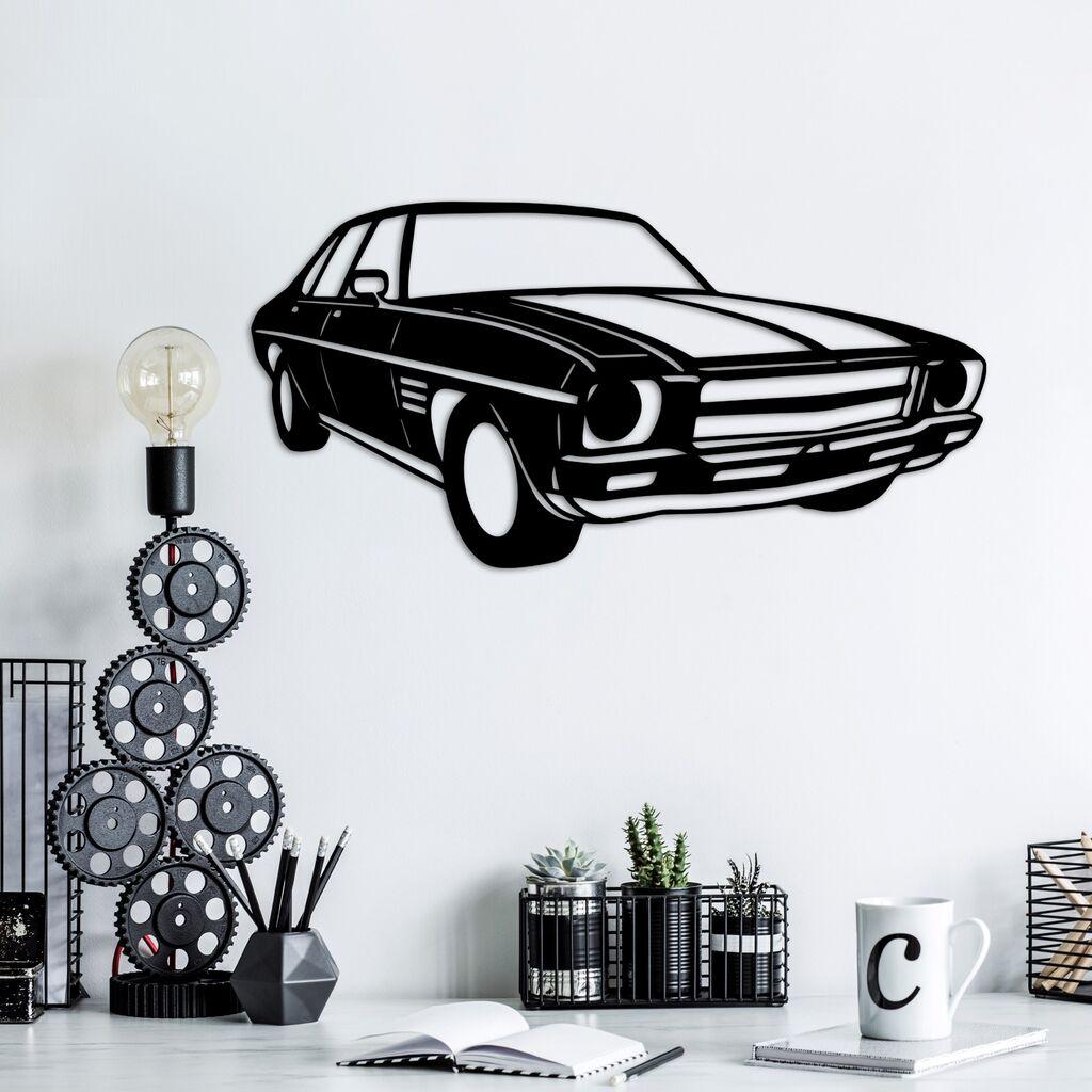 Wallity Zidna dekoracija Holden Monaro Sedan, 60 x 30 cm, Crna
