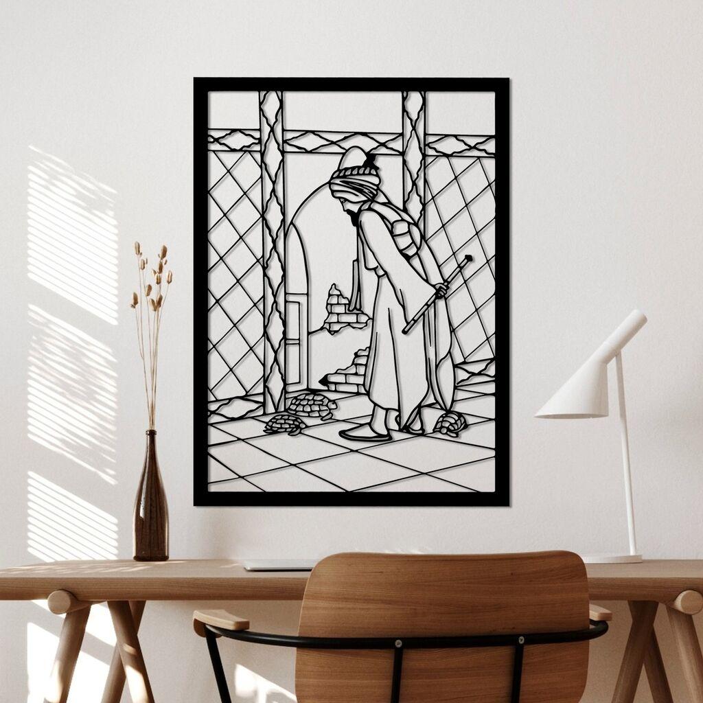 Zidna dekoracija Osmanhamdi, 41 x 56 cm, Crna