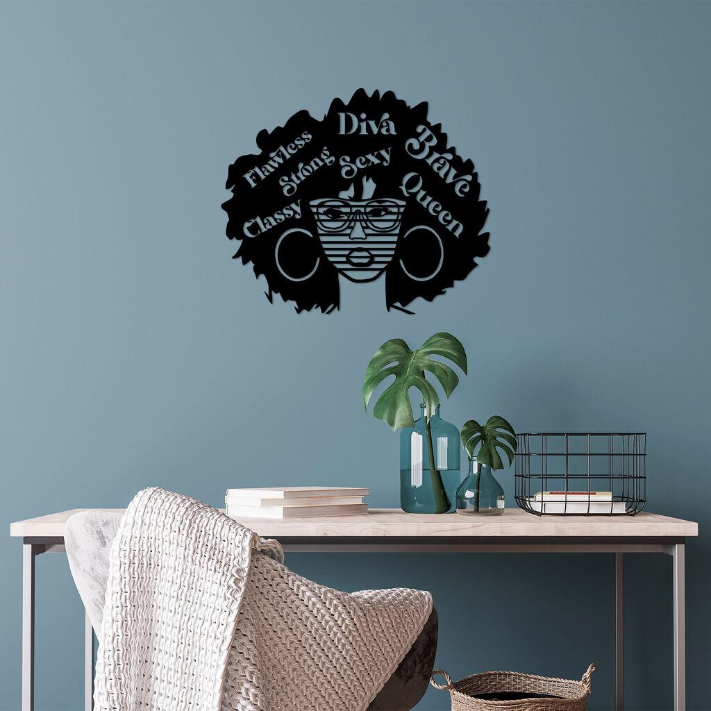 Wallity Zidna dekoracija Diva Sexy Classy - 474, 58 x 70 cm, Crna