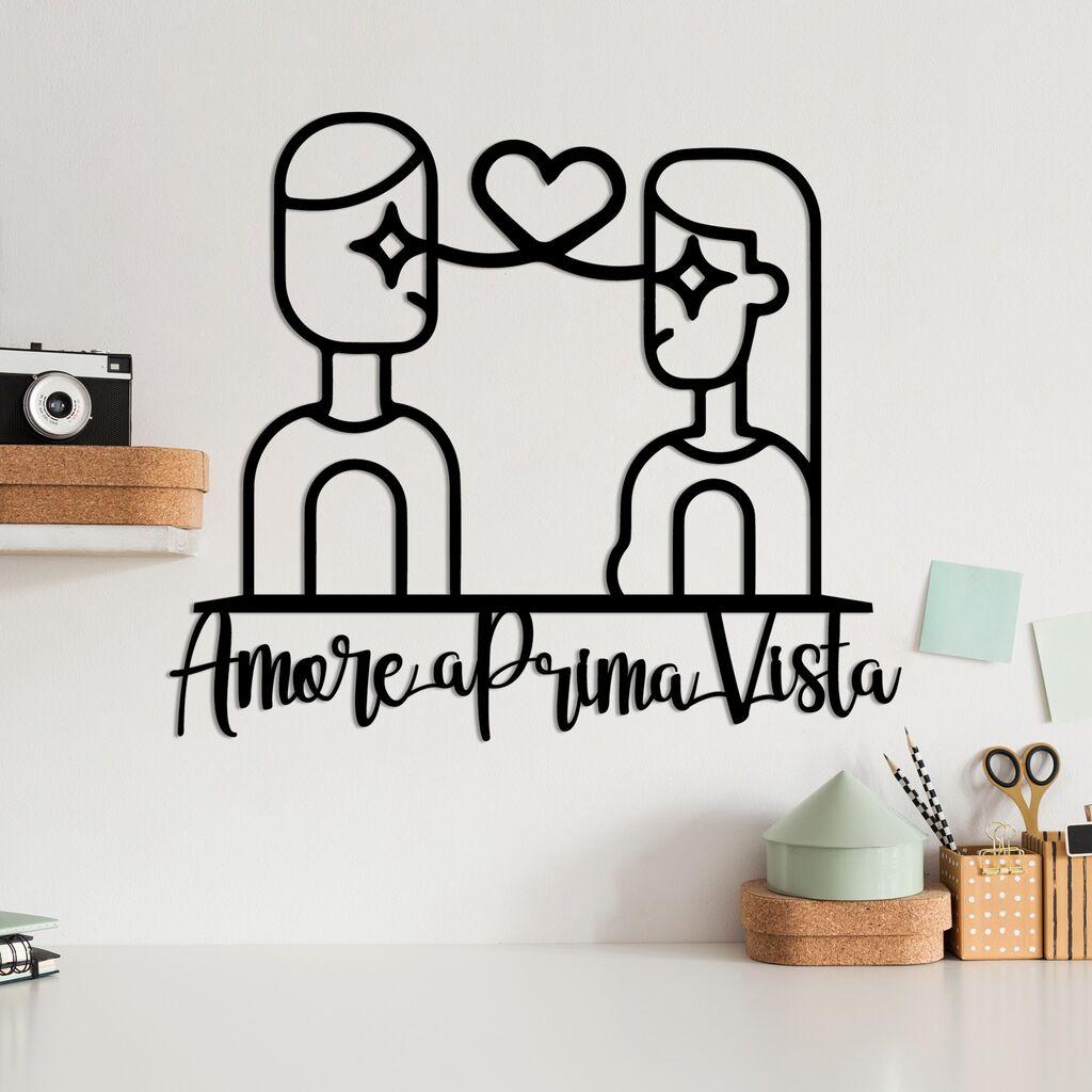 Wallity Zidna dekoracija Amore Prima Vista 4, 56 x 49 cm, Crna