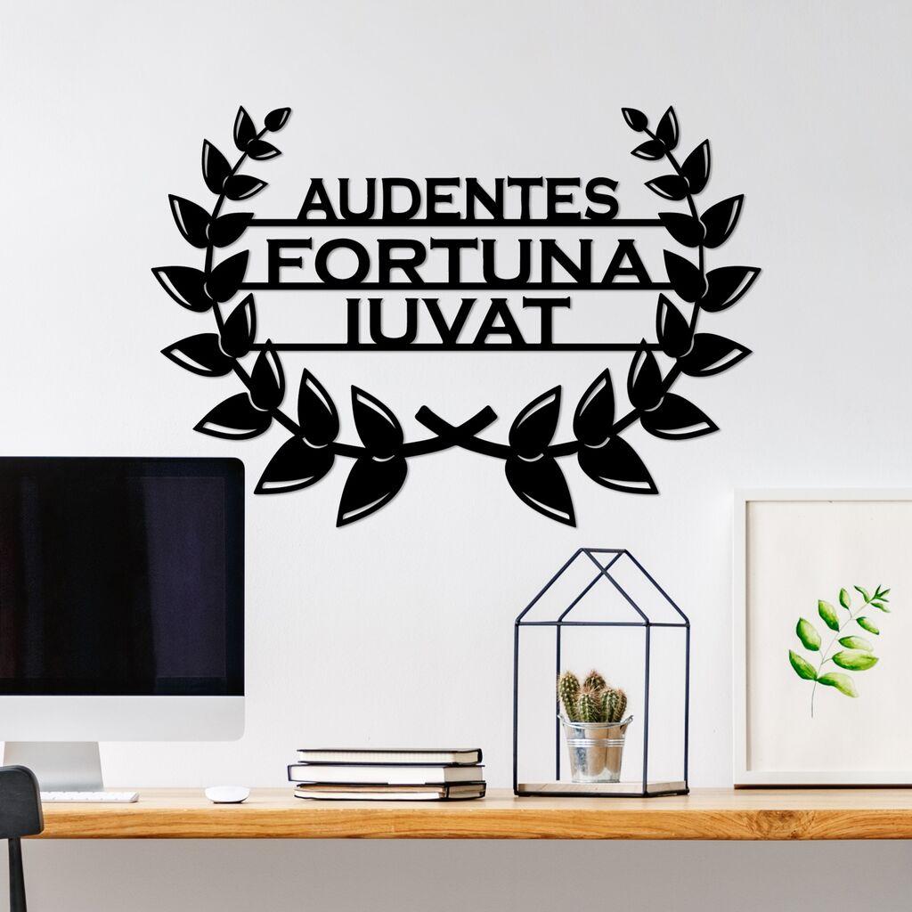 Zidna dekoracija Audaces Fortuna 3, 56 x 39 cm, Crna