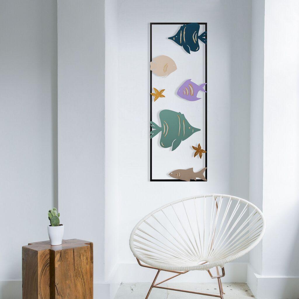 Wallity Zidna dekoracija Akvarij - 1, 32 x 5 x 90 cm, Crna