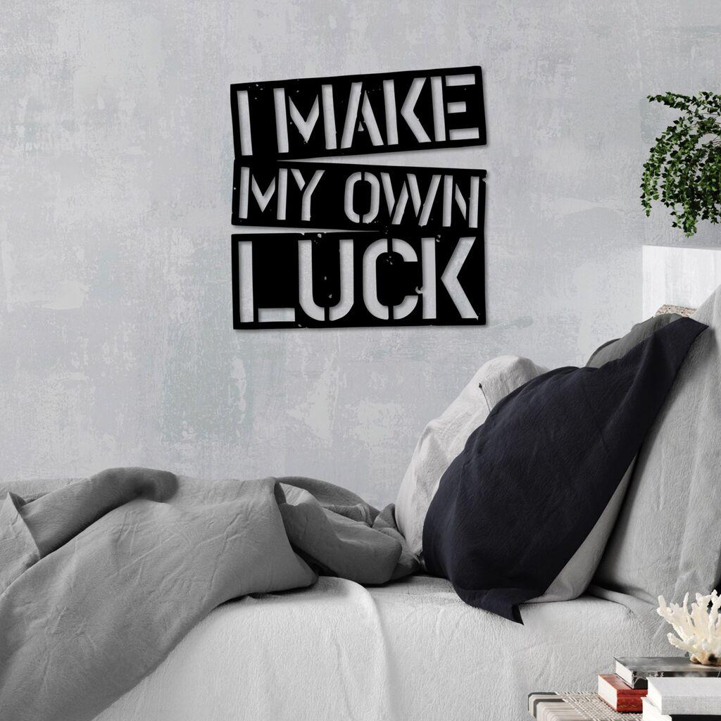 Wallity Zidna dekoracija Sam stvaram svoju sreću, 50 x 50 cm, Crna