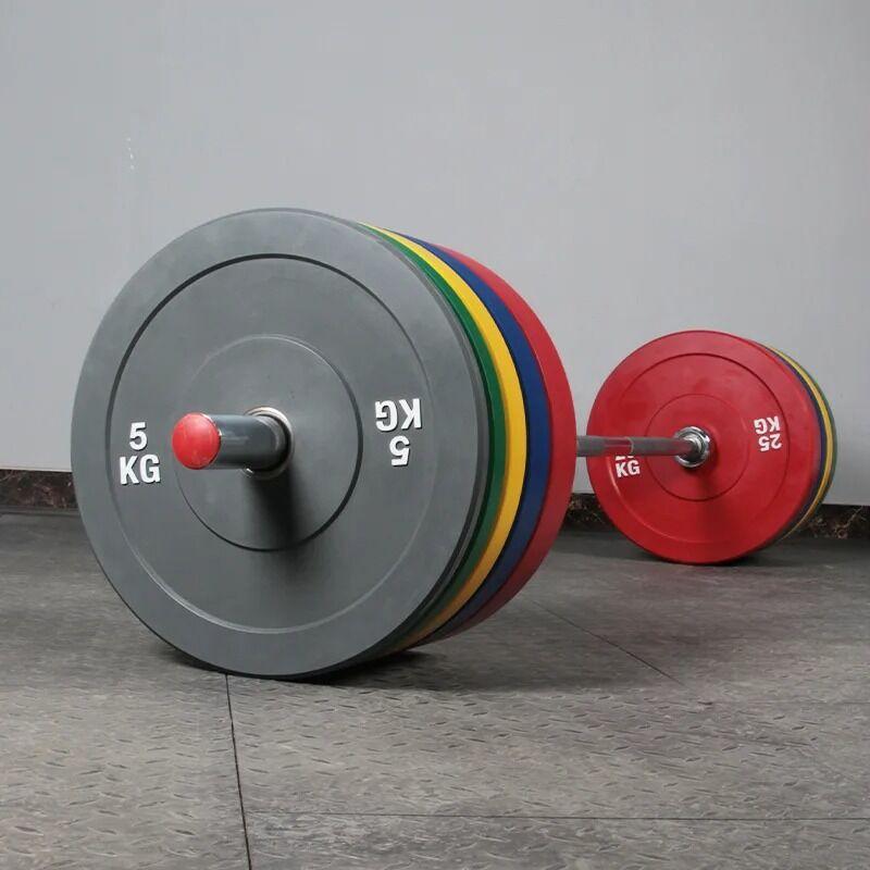 4Life Fitness Equipment Olimpijski bumper teg, 5 kg, otvor 51 mm, sivi