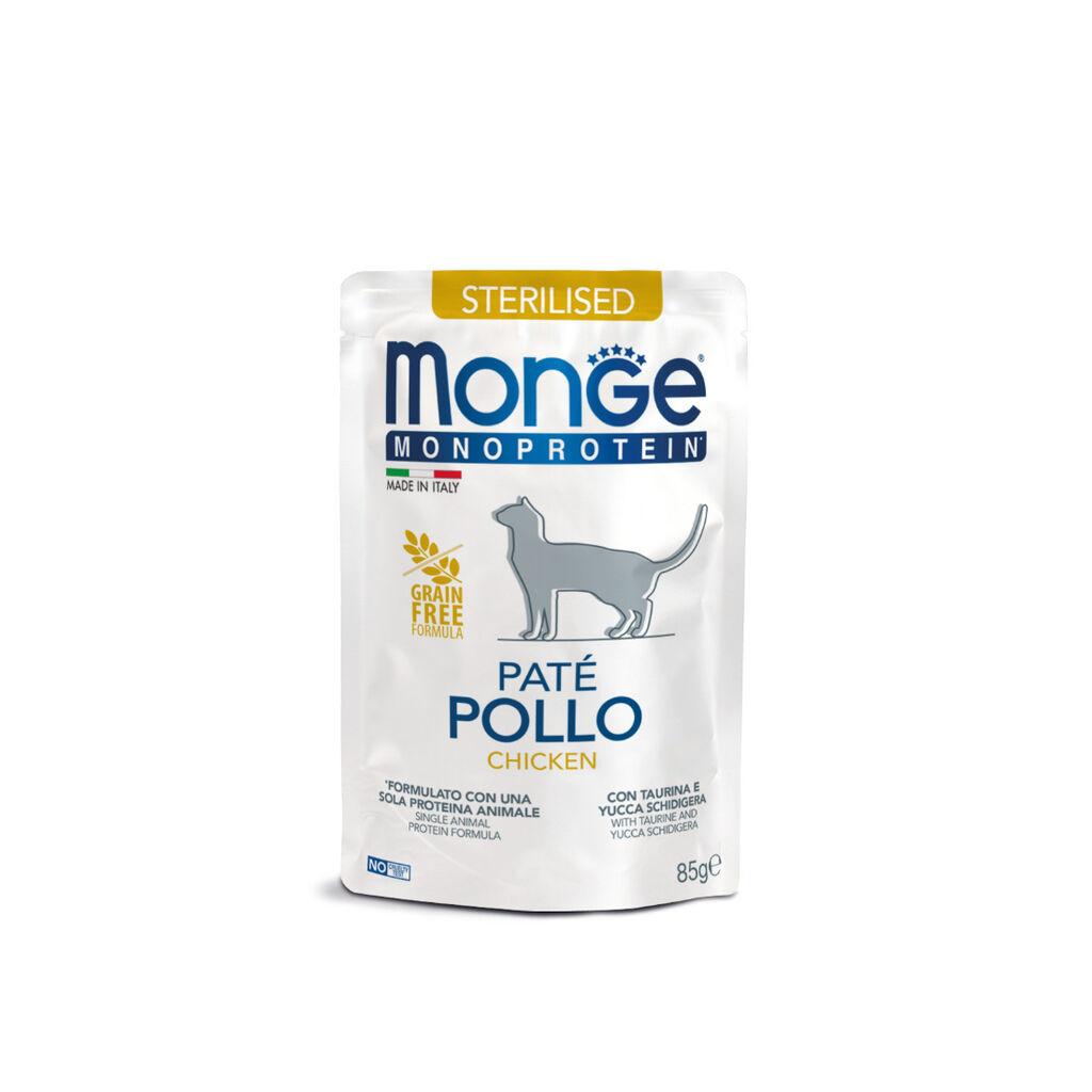 Monge Hrana za mačke Monoprotein Sterilised, Piletina u umaku, 85 gr