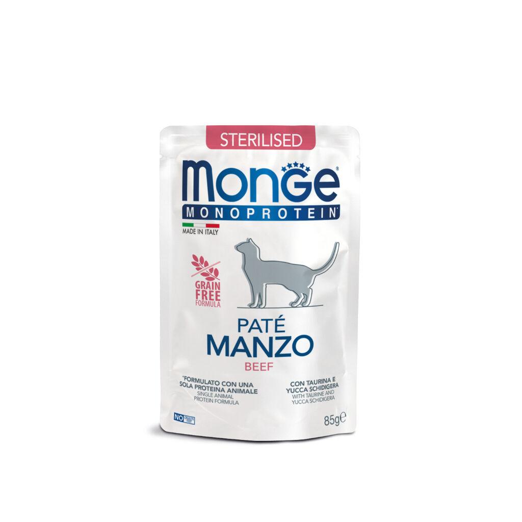 Monge Hrana za mačke Monoprotein Sterilised, Govedina u umaku, 85 gr