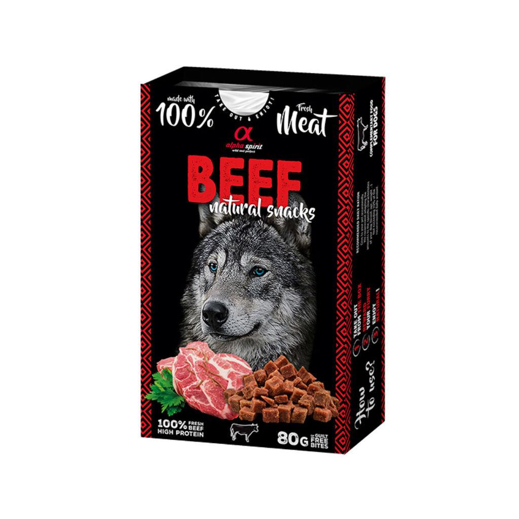 Alpha Spirit Poslastice za pse Natural Snacks Beef, Govedina, 80 gr