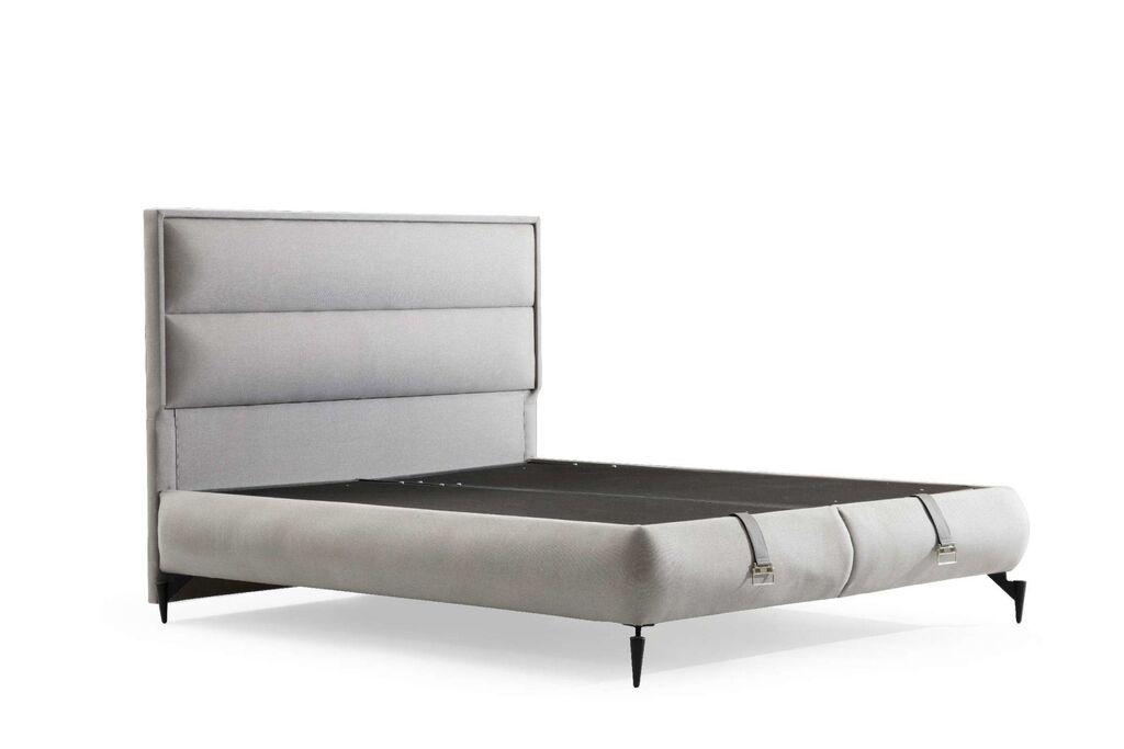 Hanah Home Osnova za krevet sa uzglavljem Fresh, 100x122x200 cm, Siva