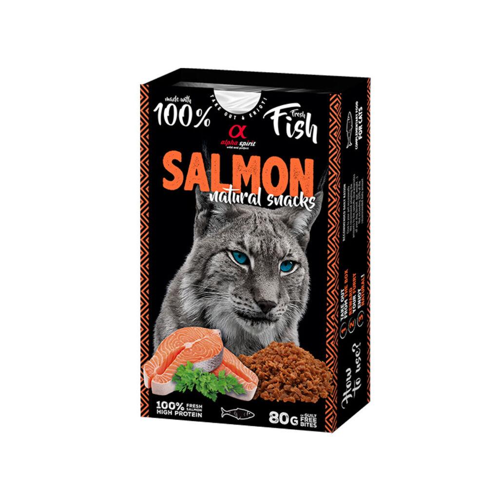Alpha Spirit Poslastice za mačke Natural Snacks Salmon, Losos, 80 gr