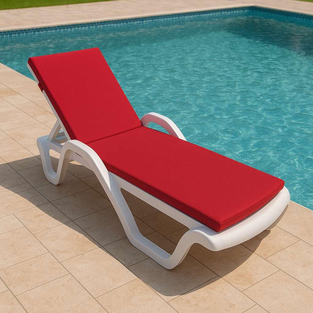 Atelier del Jastuk za sofu za ležaljku Sunny, 100x60x80 cm, Crvena