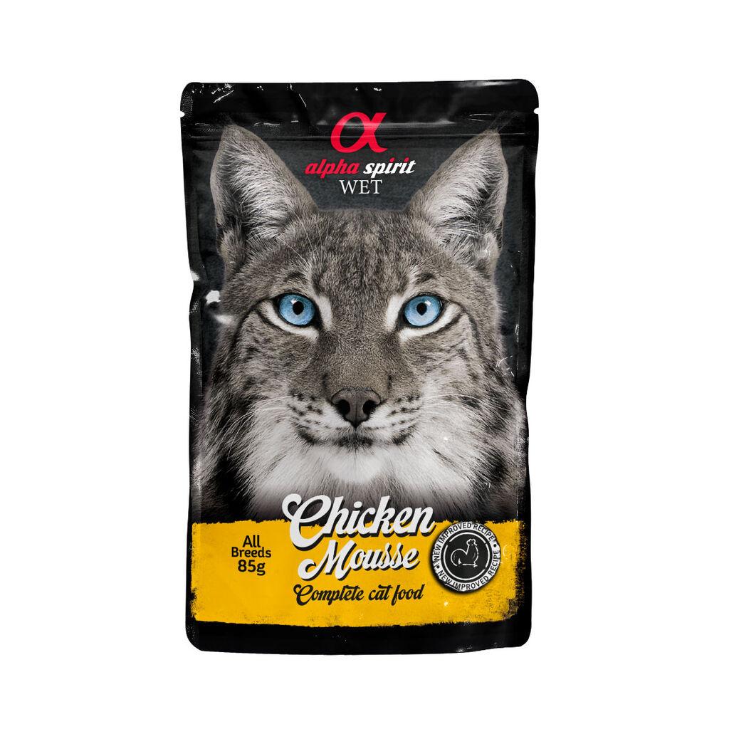 Alpha Spirit Hrana za mačke Wet Mousse, Piletina u umaku, 85 gr